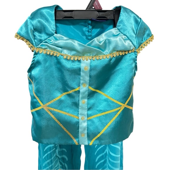 Disney Aladdin Jasmine Kids Cosplay Halloween Costume Vest Pant Set‎ Toddler 5T - Picture 4 of 8